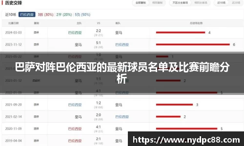 巴萨对阵巴伦西亚的最新球员名单及比赛前瞻分析